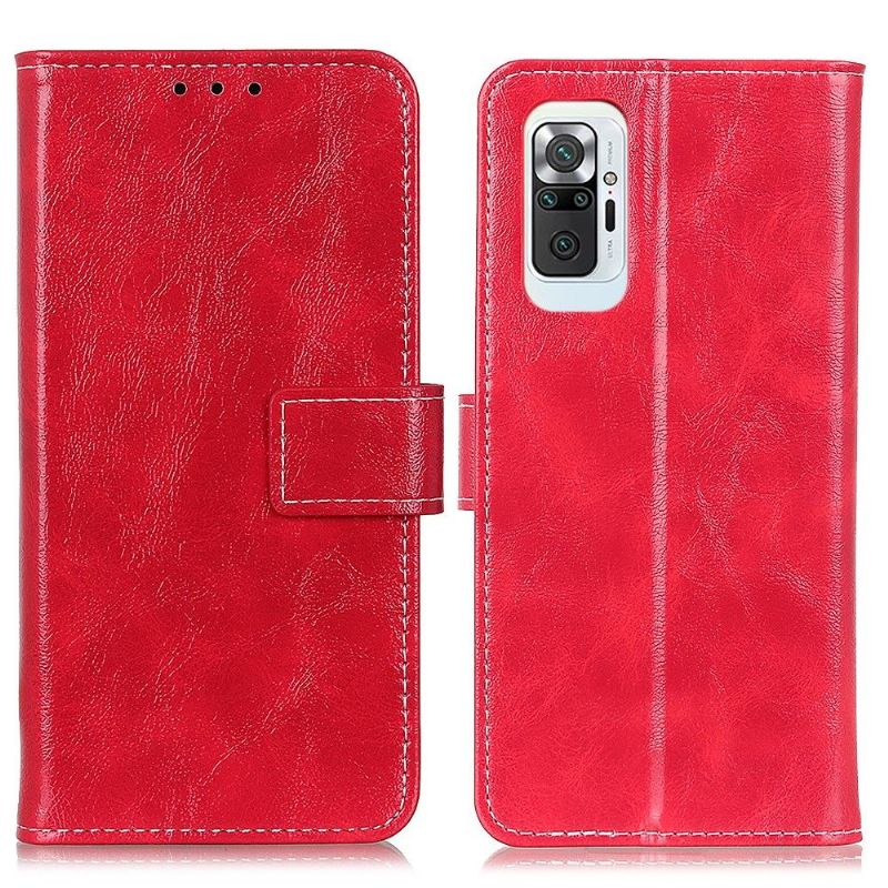 Læder Cover Xiaomi Redmi Note 10 Pro Original Luksuriøs Lædereffektsøm