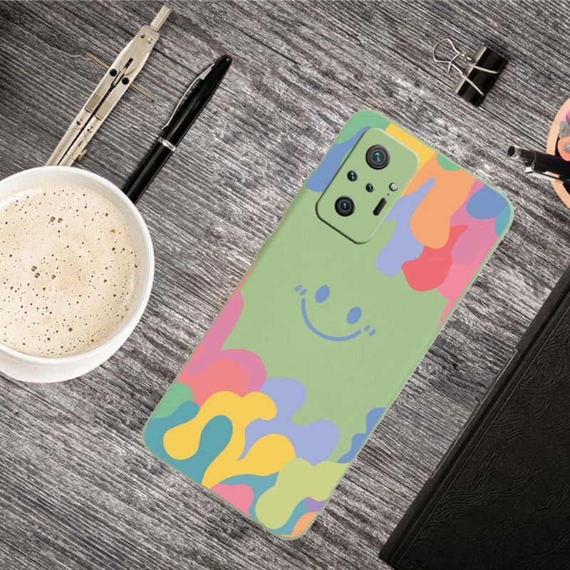 Mobilcover Xiaomi Redmi Note 10 Pro Smilende Silikonestænk