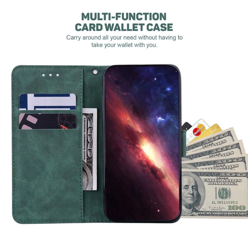 Etui Xiaomi Redmi Note 10 5G / Poco M3 Pro Flip Cover Foliostriber I Imiteret Læder