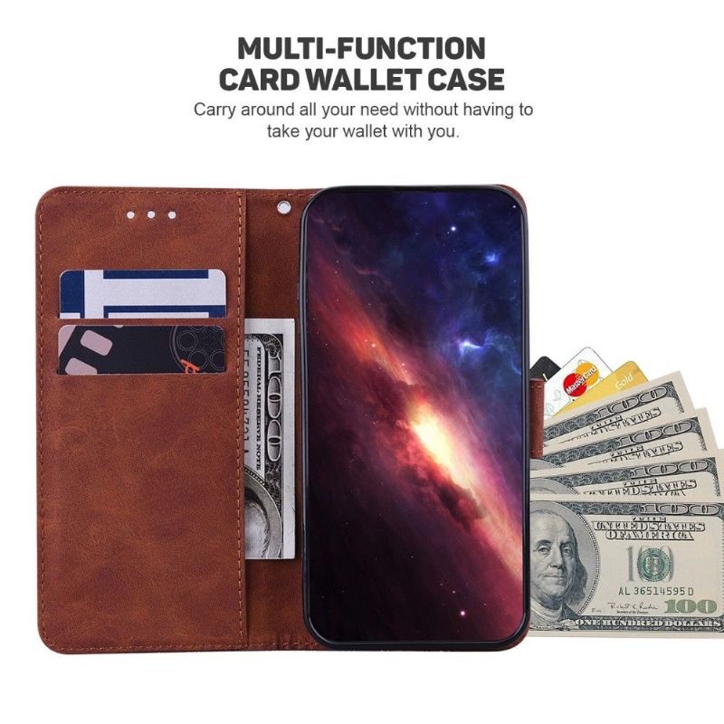 Etui Xiaomi Redmi Note 10 5G / Poco M3 Pro Flip Cover Foliostriber I Imiteret Læder