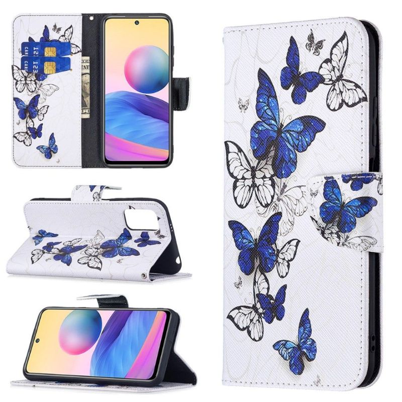 Flip Cover Xiaomi Redmi Note 10 5G / Poco M3 Pro Flere Sommerfugle