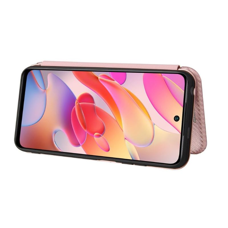 Flip Cover Xiaomi Redmi Note 10 5G / Poco M3 Pro Hemming Carbon Fiber Læder