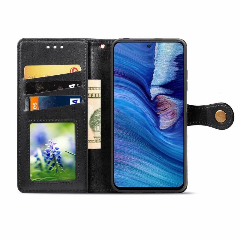 Flip Cover Xiaomi Redmi Note 10 5G / Poco M3 Pro Indila Imiteret Læder Kortholder