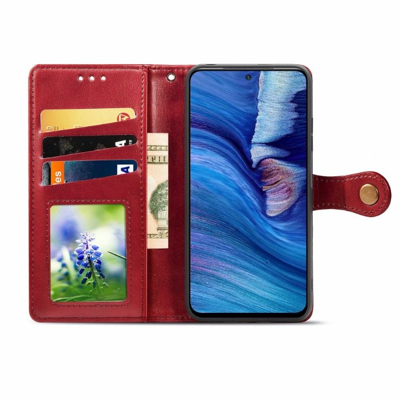 Flip Cover Xiaomi Redmi Note 10 5G / Poco M3 Pro Indila Imiteret Læder Kortholder