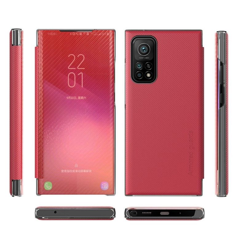 Mobilcover Xiaomi Redmi Note 10 5G / Poco M3 Pro Anti-fald Flip Cover Kulfiber