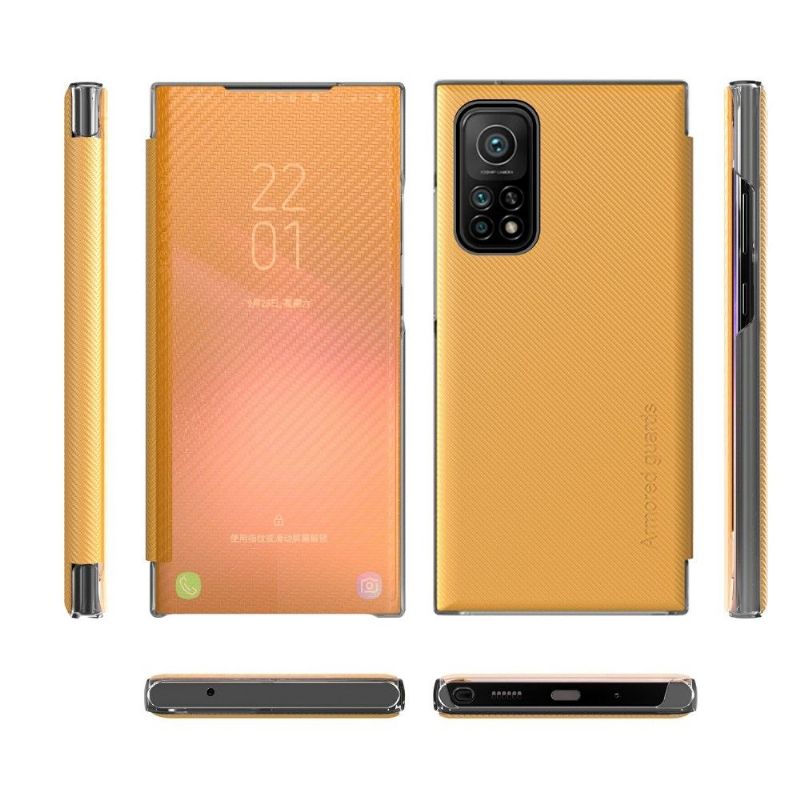 Mobilcover Xiaomi Redmi Note 10 5G / Poco M3 Pro Anti-fald Flip Cover Kulfiber