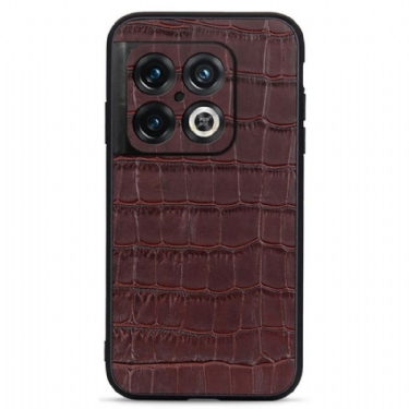 Cover OnePlus 10 Pro 5G Ægte Crocodile Texture Læder