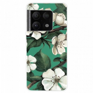Cover OnePlus 10 Pro 5G Malede Hvide Blomster