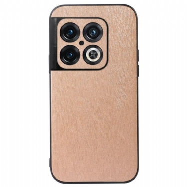 Mobilcover OnePlus 10 Pro 5G Imiteret Læder Trætekstur