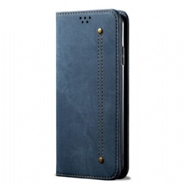 Cover Poco X5 5G Flip Cover Denim Stof