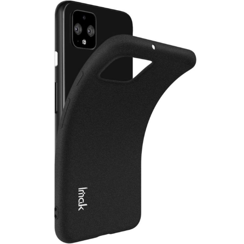 Google Pixel 4 Xl - Etui Med Stativ + Hærdet Glas - Mat Sort