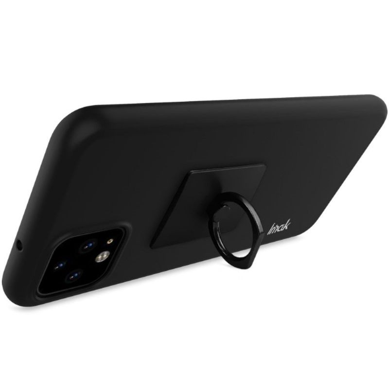 Google Pixel 4 Xl - Etui Med Stativ + Hærdet Glas - Sort Metal