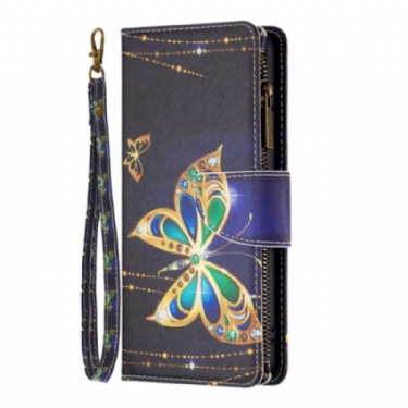 Flip Cover Xiaomi 13 Lite Punge Etui Guld Butterflies Tegnebog