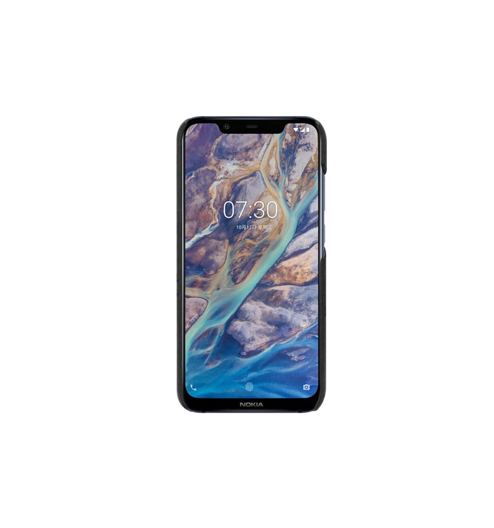 Cover Nokia 8.1 Imak Imiteret Læder - Sort / Brun