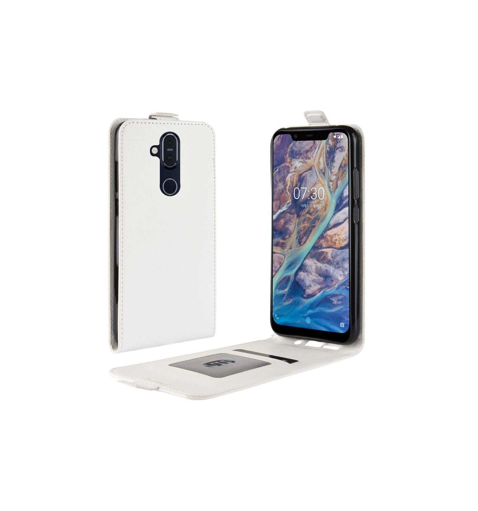 Flip Cover Nokia 8.1 Læder Cover Kunstlæder Lodret