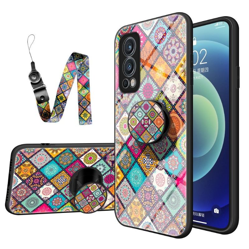 Cover OnePlus Nord 2 5G Anti-fald Mandala Kalejdoskop Med Stand