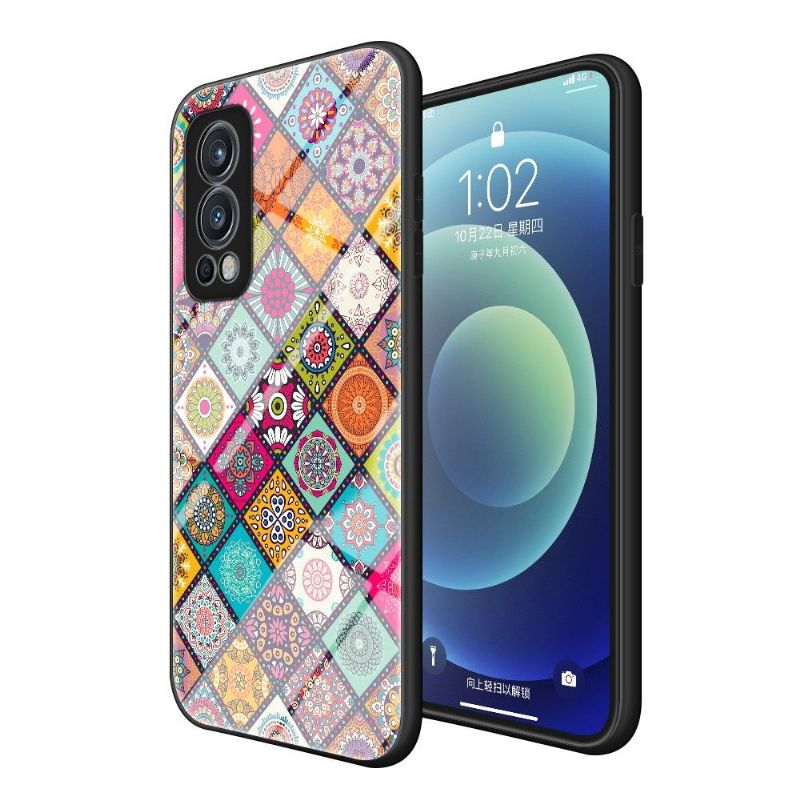 Cover OnePlus Nord 2 5G Anti-fald Mandala Kalejdoskop Med Stand