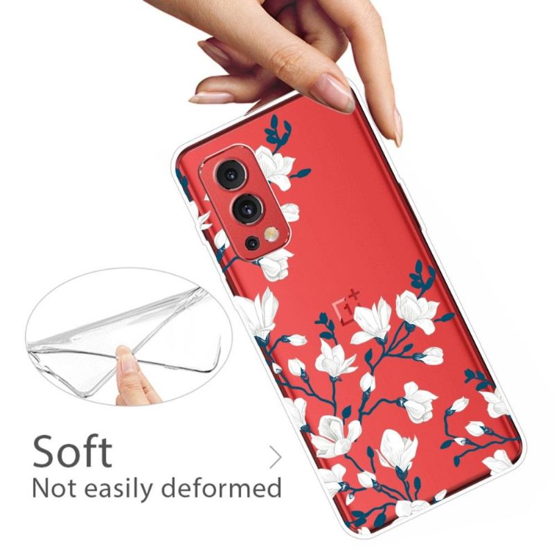 Cover OnePlus Nord 2 5G Hvide Blomster