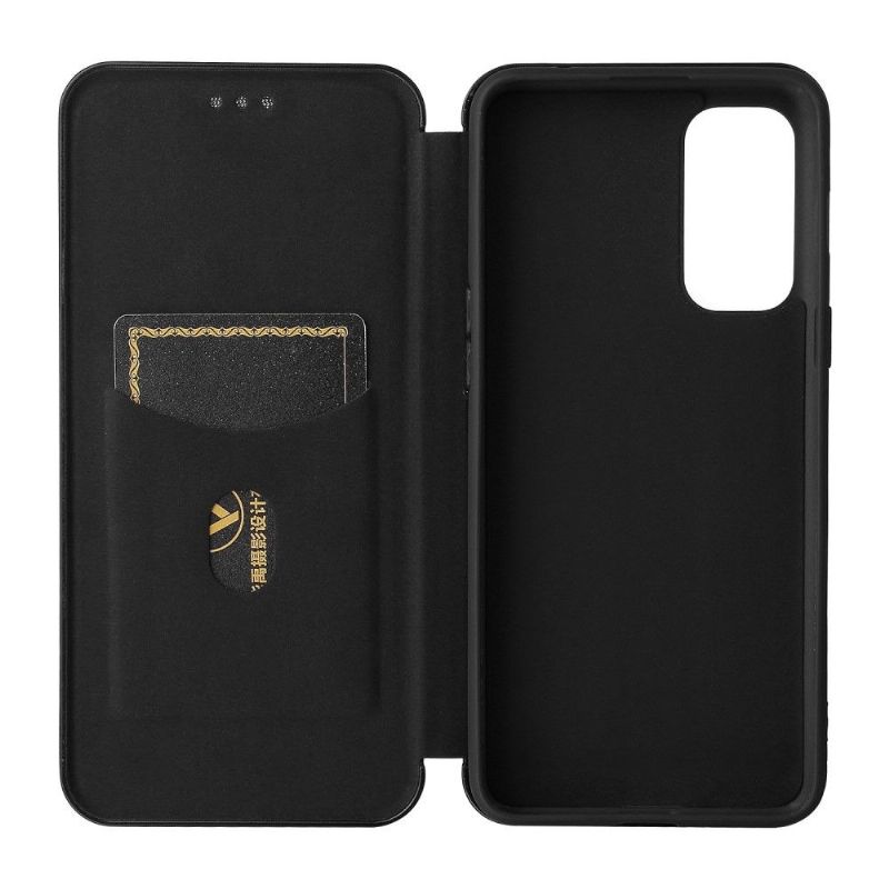 Flip Cover OnePlus Nord 2 5G Carbon Fiber Style Kunstlæder