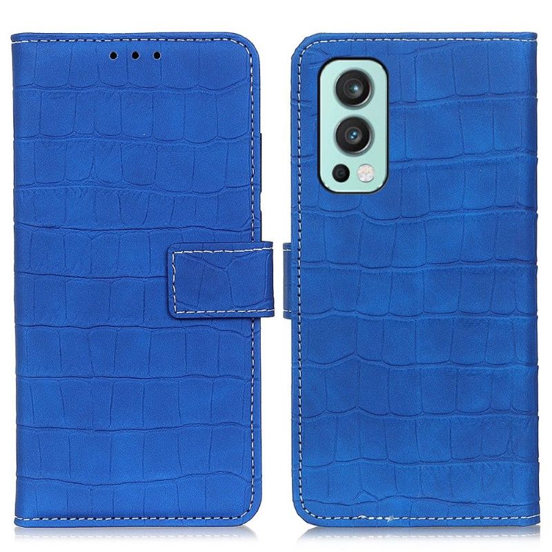 Flip Cover OnePlus Nord 2 5G Croc-imiteret Læder-look