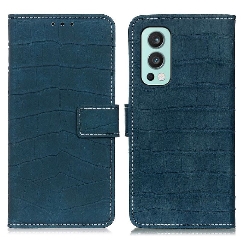 Flip Cover OnePlus Nord 2 5G Croc-imiteret Læder-look