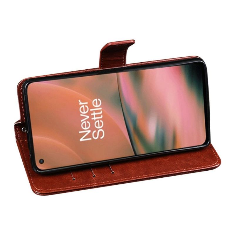 Flip Cover OnePlus Nord 2 5G Læder Cover Idewei Folio Lædereffekt