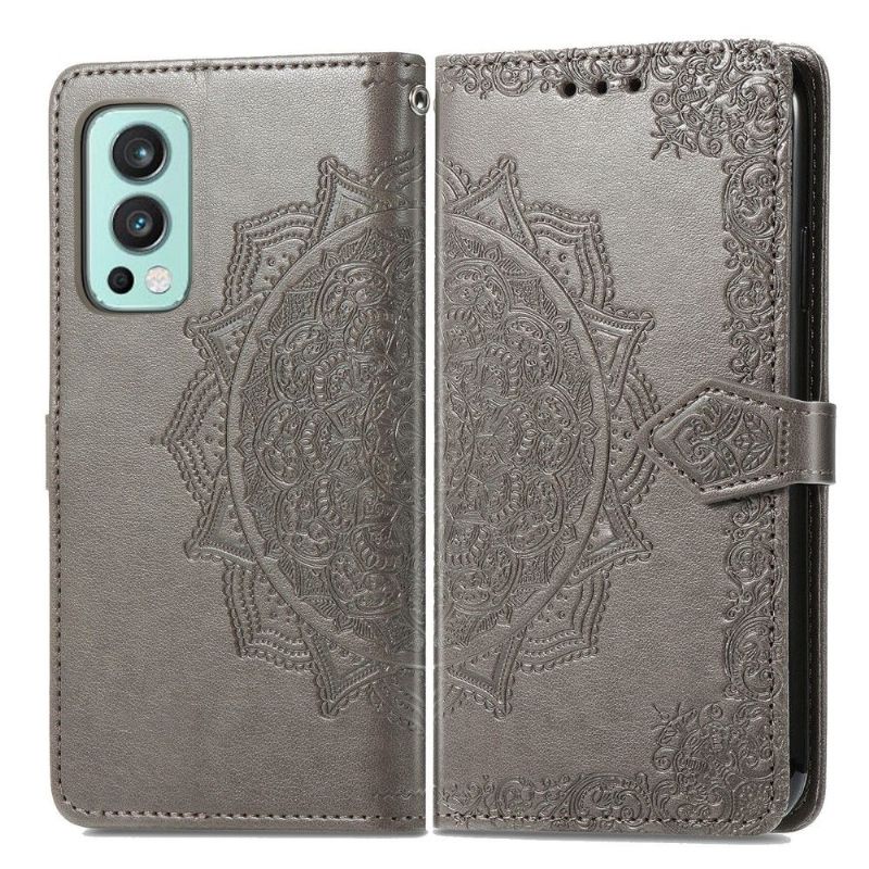 Læder Cover OnePlus Nord 2 5G Original Mandala Relief I Kunstlæder