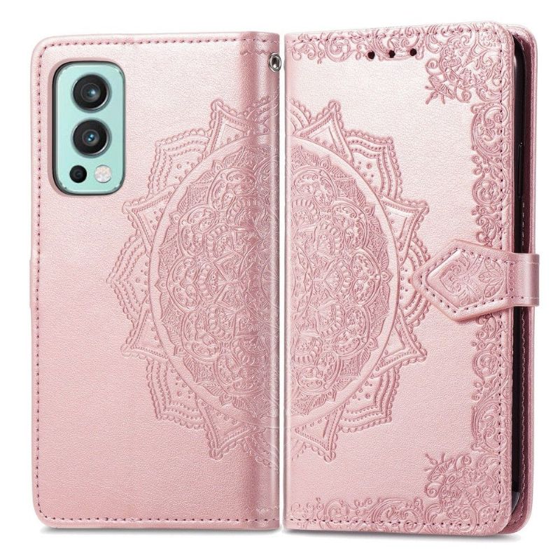 Læder Cover OnePlus Nord 2 5G Original Mandala Relief I Kunstlæder