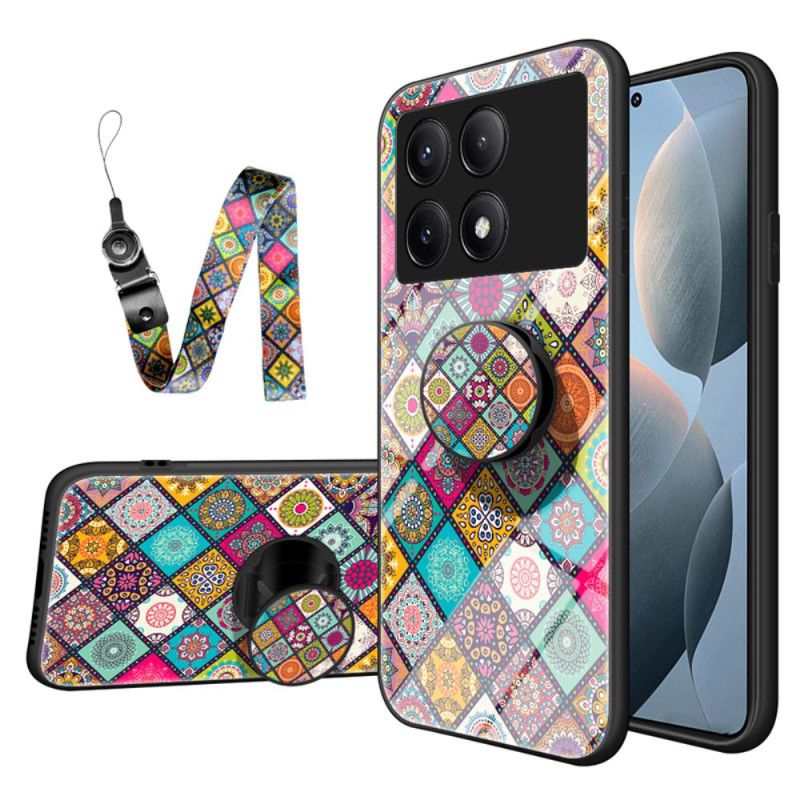 Cover Poco X6 Pro 5g Telefon Etui Patchwork-støtte Og Rem