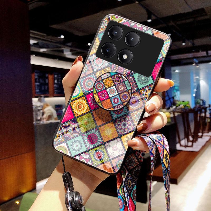 Cover Poco X6 Pro 5g Telefon Etui Patchwork-støtte Og Rem