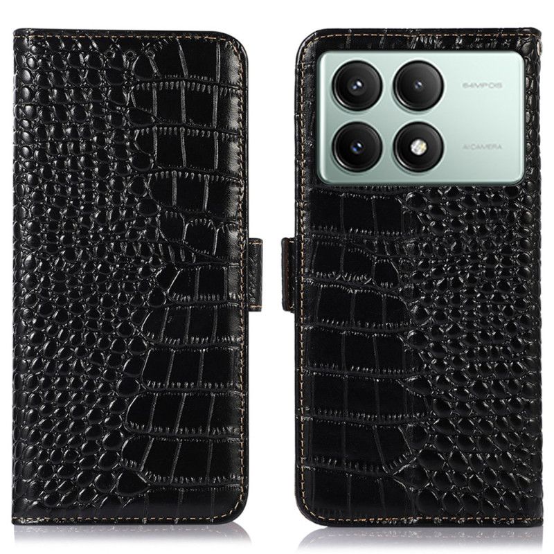 Flip Cover Poco X6 Pro 5g Crocodile Texture Wallet Med Rfid-blokering