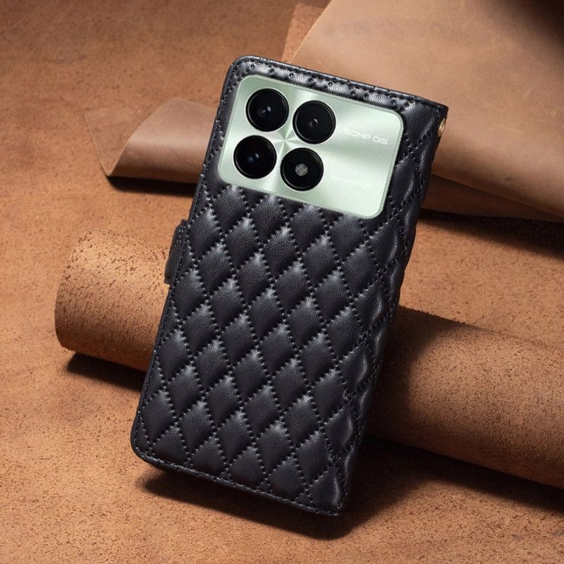 Læder Cover Poco X6 Pro 5g Telefon Etui Quiltet Binfen Farve