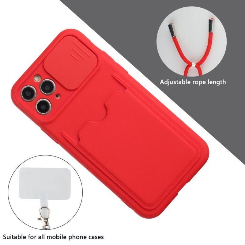 Cover iPhone 11 Pro Kameracover Med Kortholder Og Snor