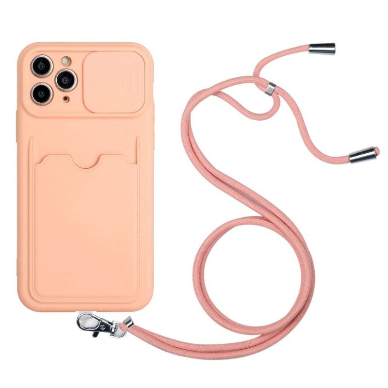 Cover iPhone 11 Pro Kameracover Med Kortholder Og Snor