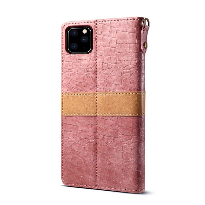 Flip Cover iPhone 11 Pro Croc Imiteret Lædereffekt