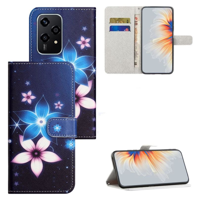 Flip Cover Honor 200 Lite Måneblomster Med Rem