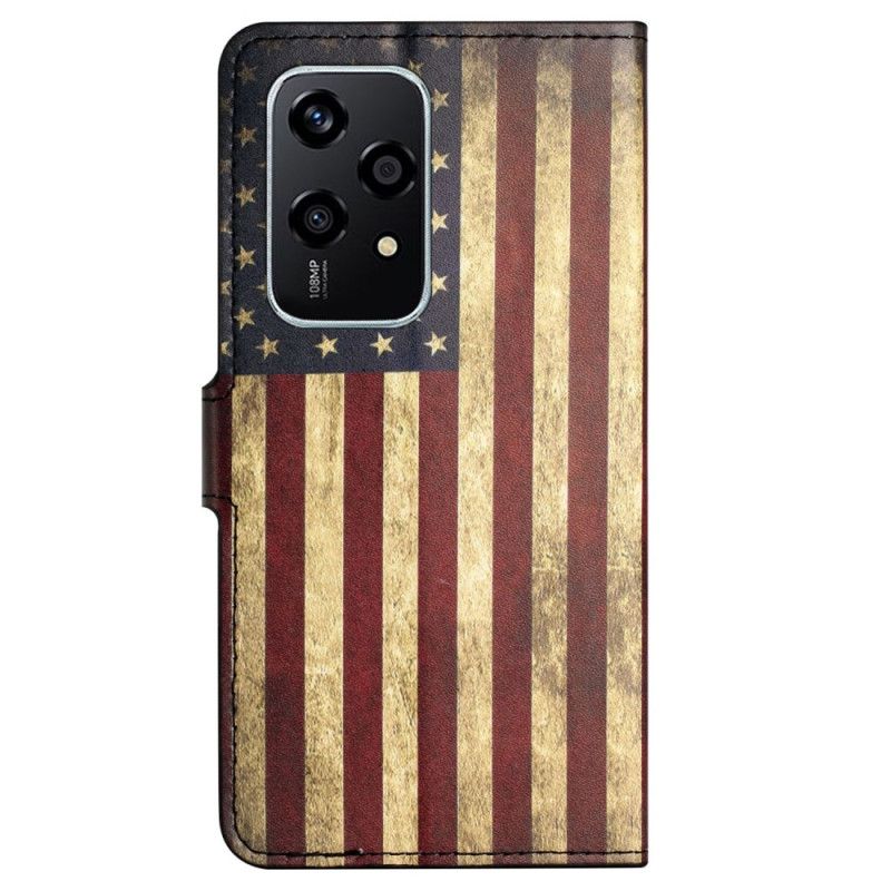 Flip Cover Honor 200 Lite Vintage Amerikansk Flag