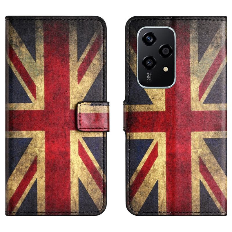 Flip Cover Honor 200 Lite Vintage Engelsk Flag