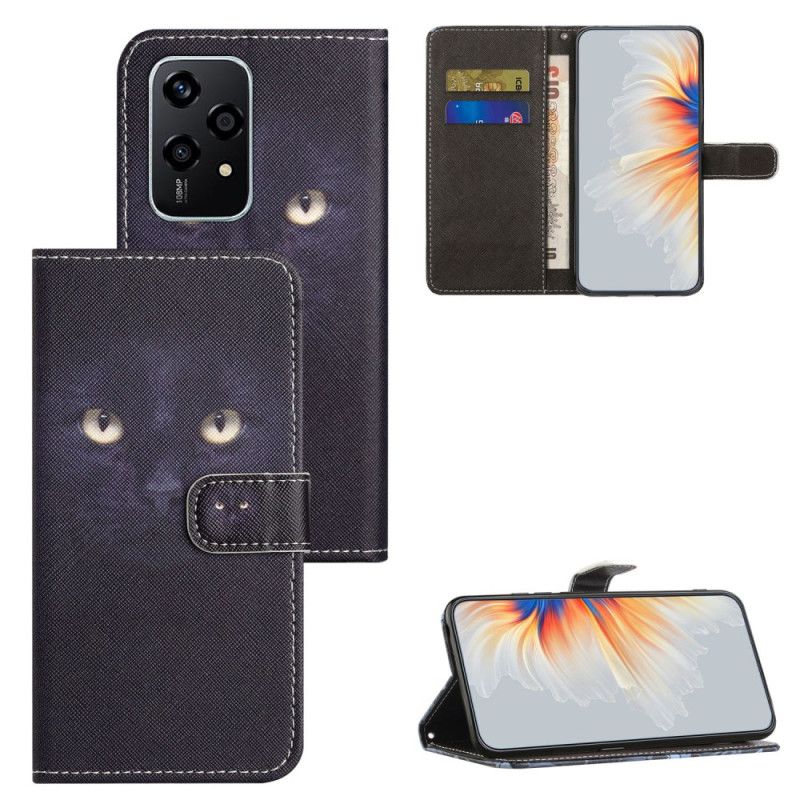 Flip Cover Til Honor 200 Lite Strappy Cat Eyes