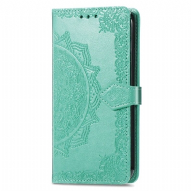 Læder Cover Honor 200 Lite Telefon Etui Barok Mandala Med Rem