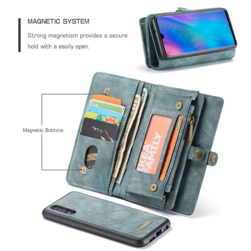 Flip Cover Huawei P30 Og Kortholder Cover - Grøn