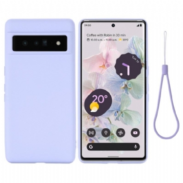 Cover Google Pixel 7 Pro Med Snor Strappy Flydende Silikone