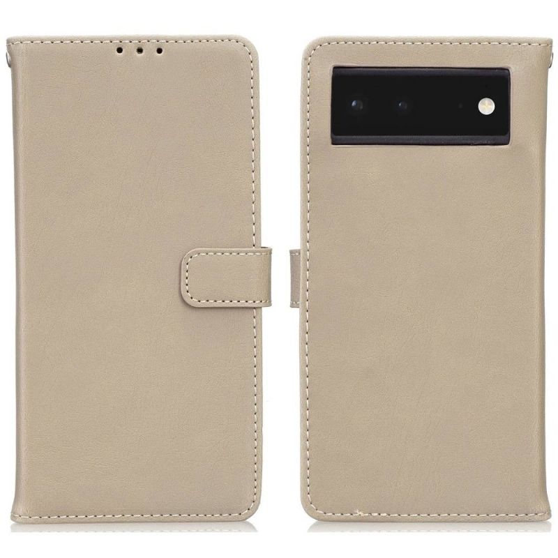 Etui Google Pixel 6a Flip Cover Retro Imiteret Læder Folio