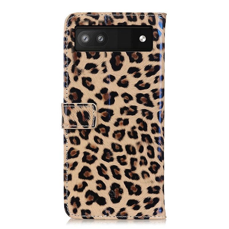 Flip Cover Google Pixel 6a Leopard I Imiteret Læder