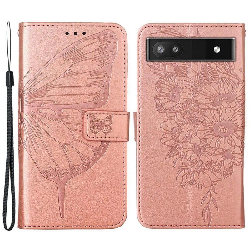 Flip Cover Google Pixel 6a Sommerfugleblomst Kortholder