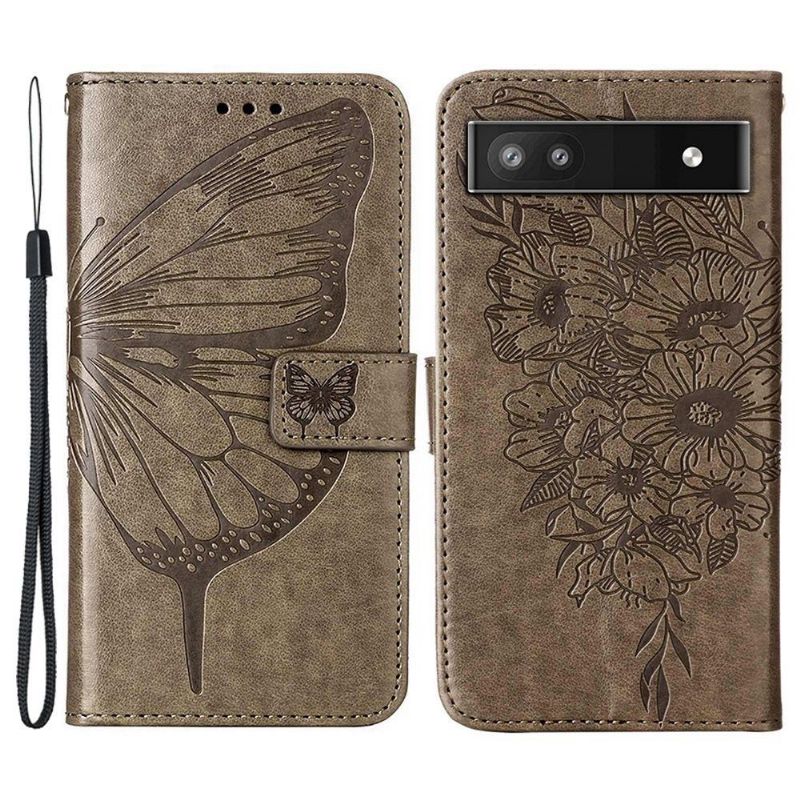 Flip Cover Google Pixel 6a Sommerfugleblomst Kortholder