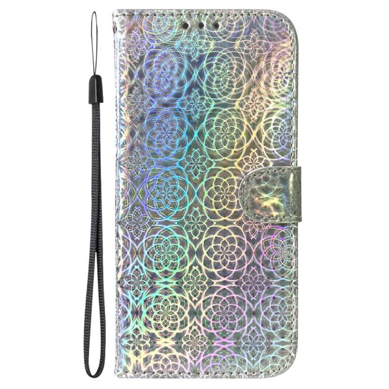 Flip Cover Samsung Galaxy A13 Med Snor Strappy Psykedeliske Blomster