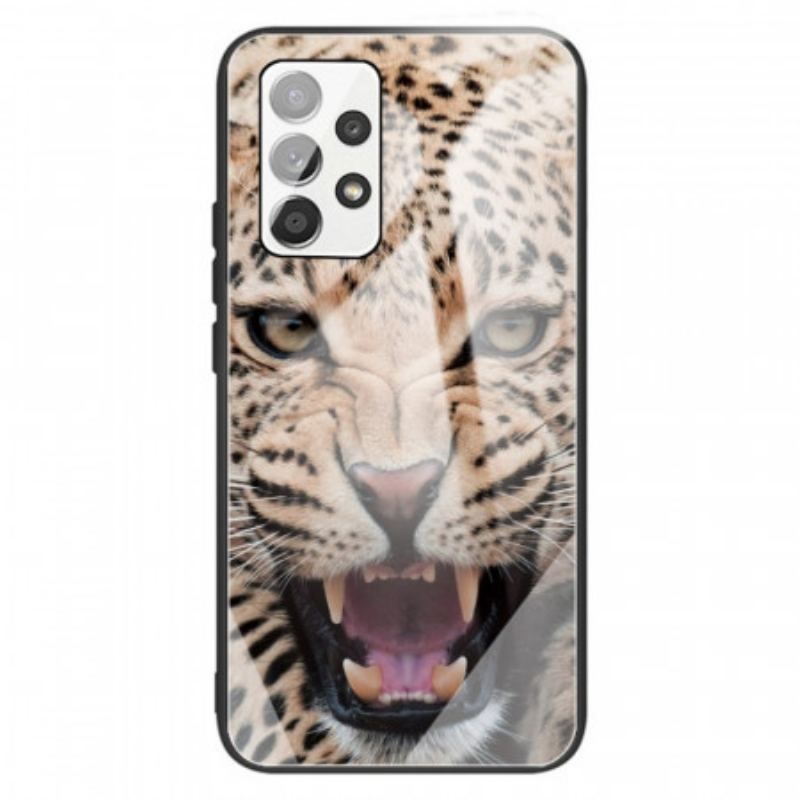 Mobilcover Samsung Galaxy A13 Leopard Hærdet Glas