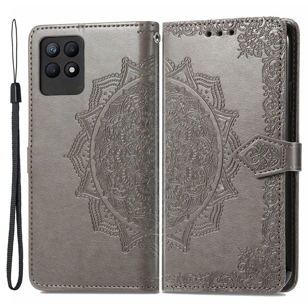 Flip Cover Realme 8i Mandala Relief I Kunstlæder