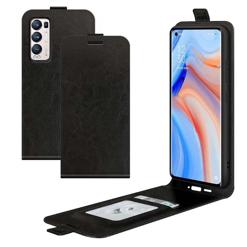 Flip Cover Oppo Find X3 Neo Læder Cover Lodret Kunstlæder